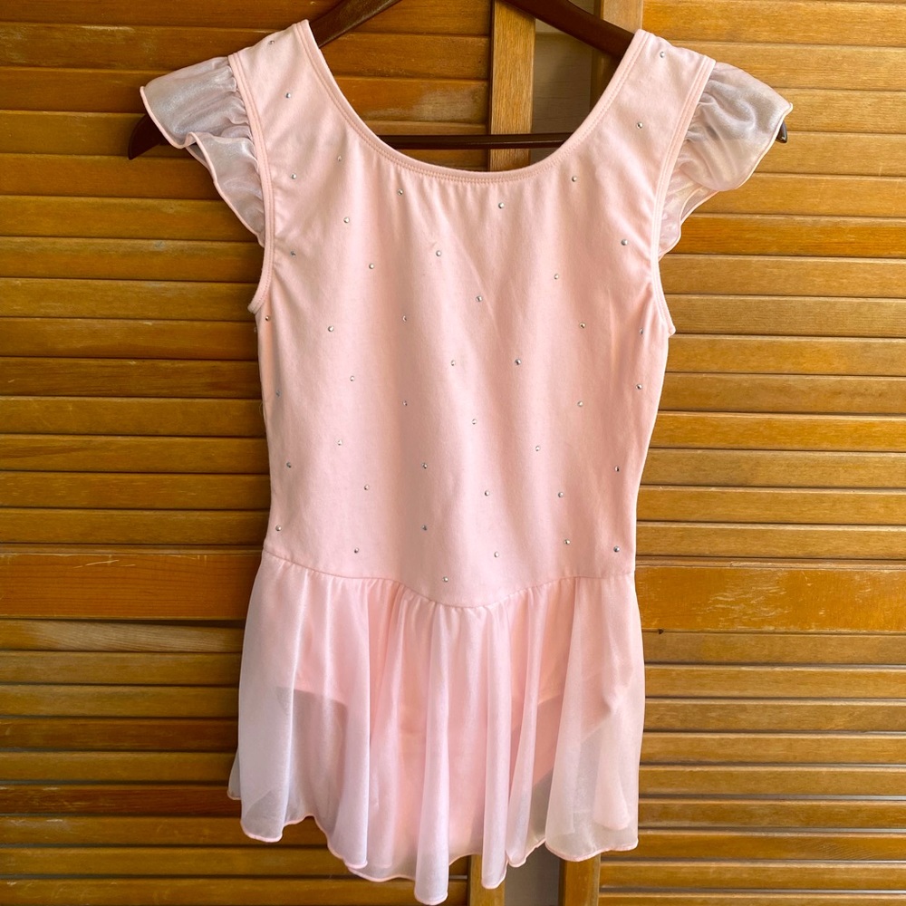 SZ XL MORE THAN MAGIC PINK SKIRTED LEOTARD